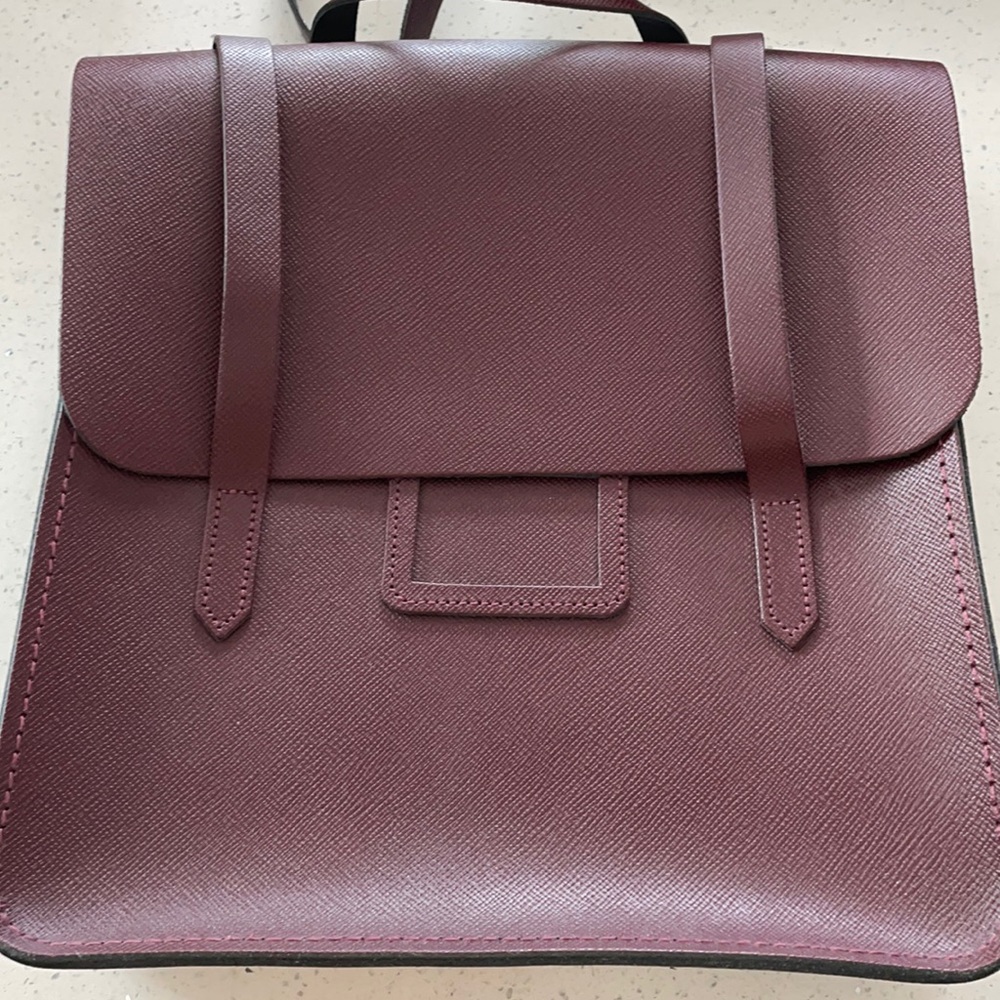 Cambridge Satchel Company Burgundy Folio Backpack
